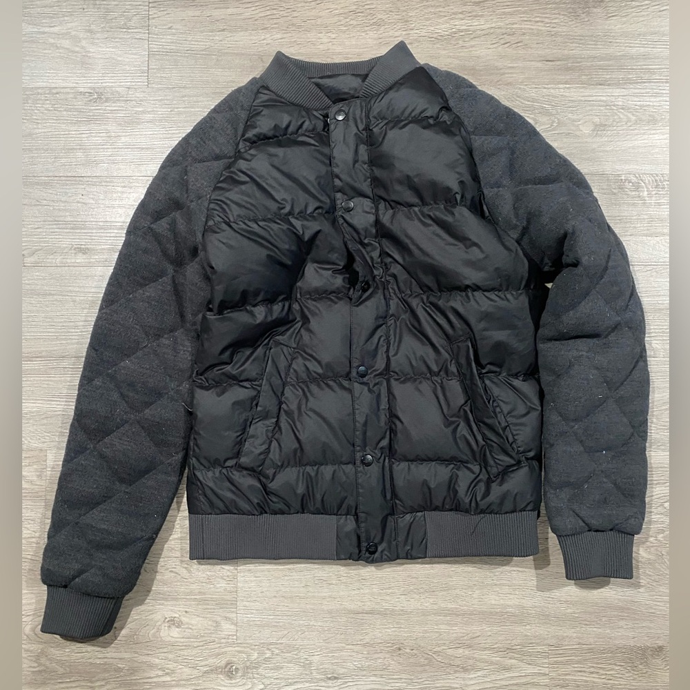 Men's‎ The North Face Black Gray Quilted Jacket Bomber Down